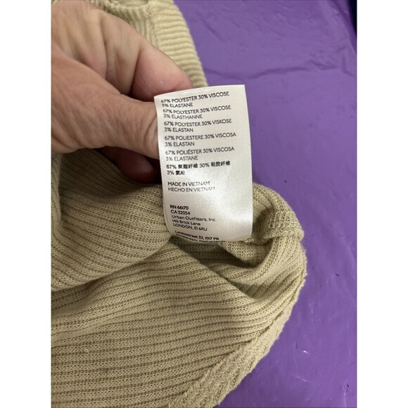 Free People Touched Saweater Too Cowl Neck Sleeveless Green Medium - Picture 4 of 7